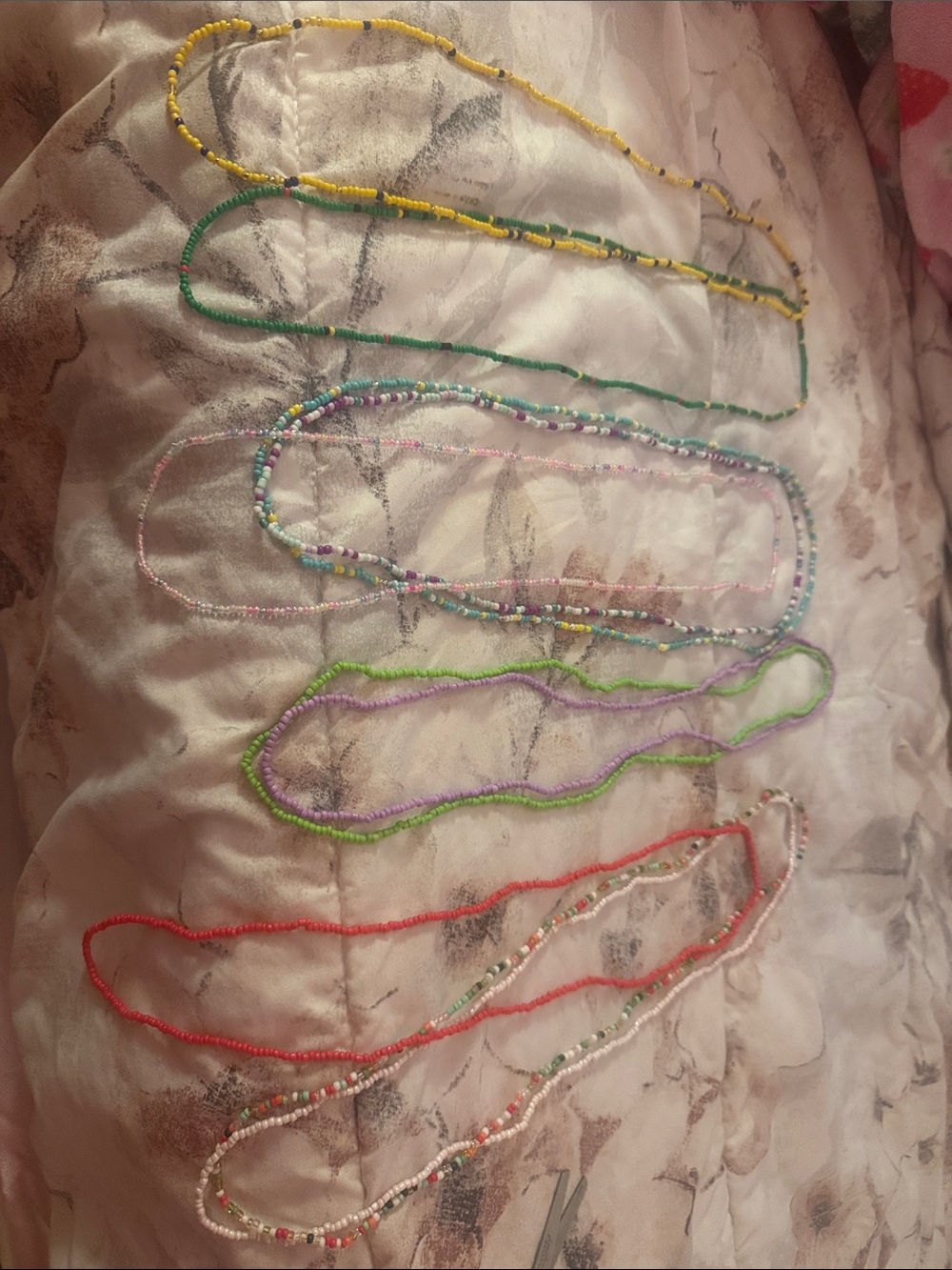10 Handmade Beaded waistbeads - Multicolor